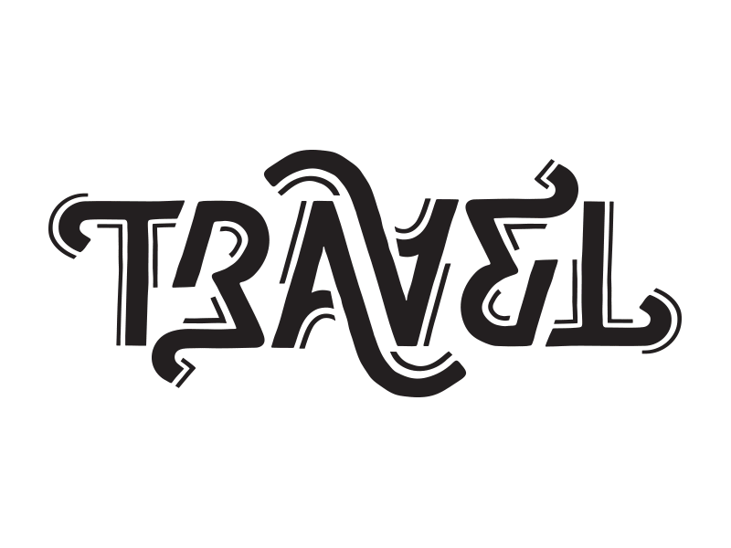 Travel // Ambigram v. vector ambigram hand drawn hand lettering lettering travel type typography vector