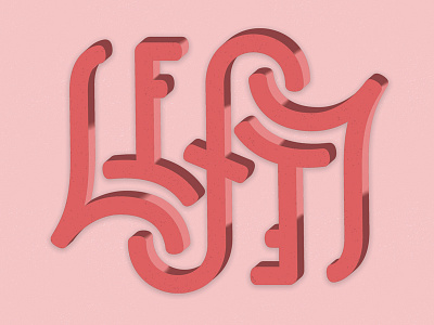 Lefty // Ambigram ambigram hand lettering lefty lettering type typography