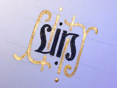 Just an experiment... ambigram gold hand lettering lettering sharpie type typography