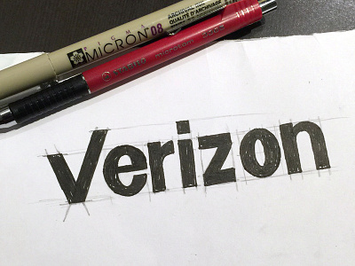 Verizon Logo // Not An Ambigram brand design lettering logo mark rebrand redesign symbol type typography version