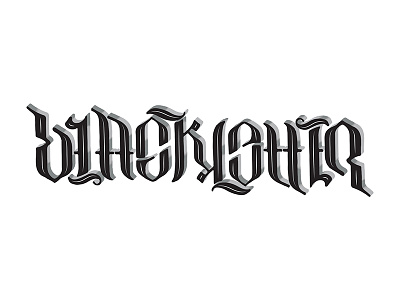 Blackletter // Ambigram ambigram blackletter hand drawn hand lettering lettering type typography