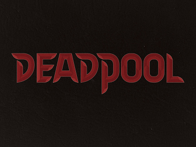 Deadpool deadpool lettering marvel movie title type typography
