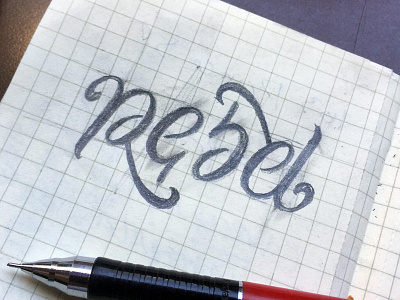 Rebel Rebel // Ambigram ambigram bowie hand lettering lettering type typography