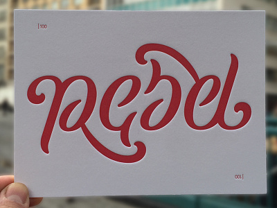 Rebel/Rebel Letterpress ambigram etsy for sale hand lettering lettering letterpress limited edition print type typography