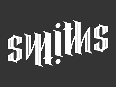 (The) Smiths...now in vector. ambigram blackletter hand lettering lettering smiths type typography