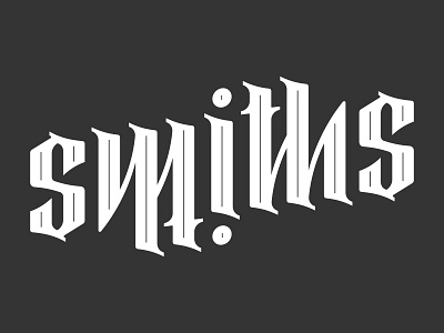 (The) Smiths...now in vector. ambigram blackletter hand lettering lettering smiths type typography