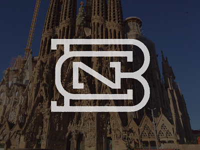 Barcelona monogram barcelona lettering monogram spain travel type typography