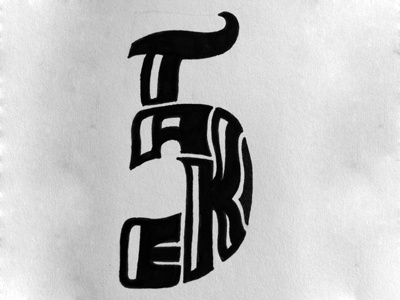 Take Five hand drawn typography hand lettering typography