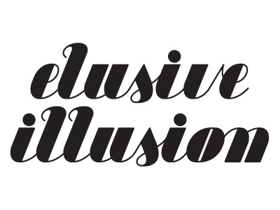Elusive Illusion Logo Filled custom typeface custom typography hand lettering lettermark logo logotype typographic mark typography