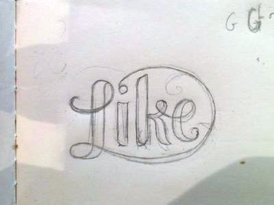 New 'Like' Button... design facebook hand lettering lettering typography