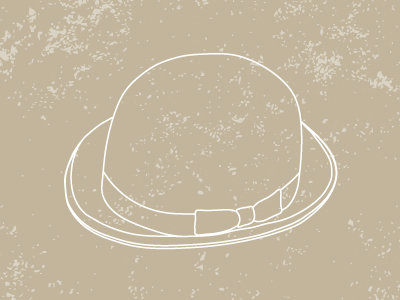 Hats Of The World - Bowler Derby Hat hat illustration illustrative pattern texture