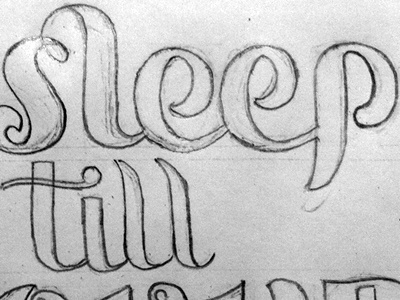 No Sleep Till Brooklyn - First Rough beastie boys brooklyn concept hand drawn hand lettered lettering new york nyc sketch typography