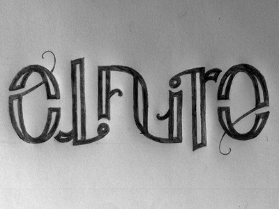 Ambigram - Claire ambigram custom typography design hand lettered hand lettering illustrative lettering typography