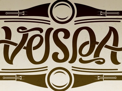 Vespa Ambigram - Finished ambigram design hand lettered illustration lettering scooter typography vespa vintage