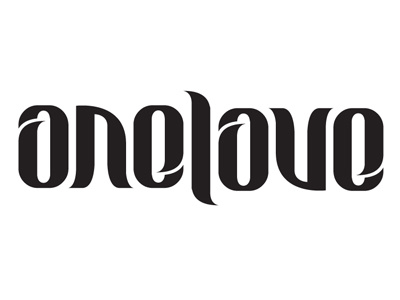 One Love Ambigram