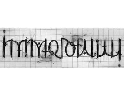 Immortality Ambigram ambigram design hand lettered illustrative immortality lettering typography