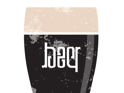 Beer! ambigram beer lettering typography