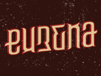 Eureka Ambigram ambigram custom lettering design eureka hand lettered illustrative lettering typography