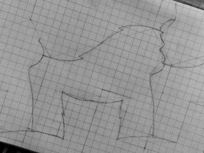 How A Tessellation Is Born // A step-by-step process // STEP 2 animal development escher gorilla hand drawn pattern primate process sketch tessellation