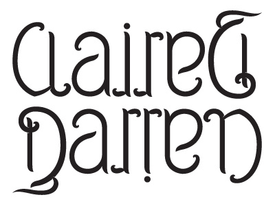 Claire&Darren Ambigram ambigram hand drawn lettering typography