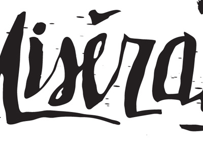 Les Miserables Movie Title design digital lettering hand lettering illustrative lettering lettering movie title pencil sketch typography