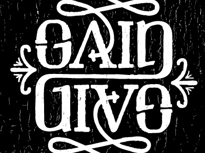 Gain/Give ambigram hand drawn hand lettering lettering texture typography