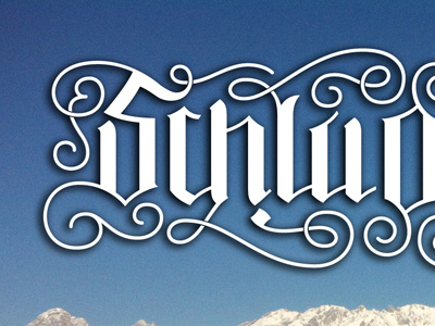 European Ambigram ambigram blackletter europe lettering schladming typography