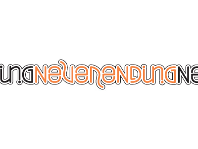 Neverending... ambigram chain hand lettering lettering typography