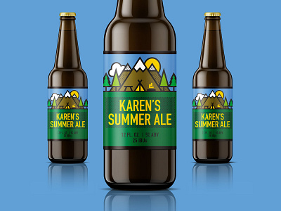 Karen's Summer Ale beer beer art camping craft beer design hiking label label design packaging