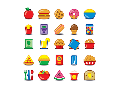 Icon Set (Food) adobe food icon icon set icons illustration illustrator picture book vector