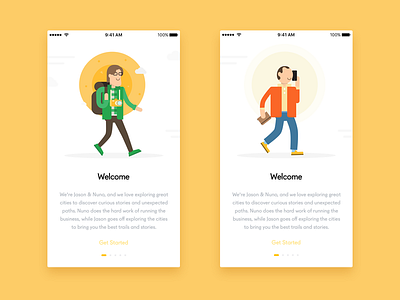 Onboarding Characters app characters illustration mobile onboarding