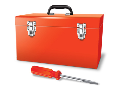 Tool Briefcase briefcase orange screwdriver tool