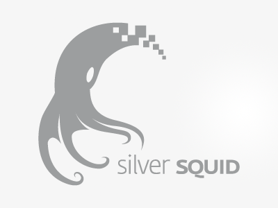 Silver Squid Identity animal identity organic pixel sea silver squid