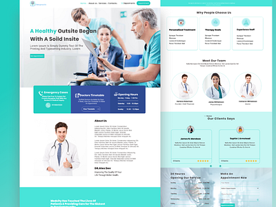 Chiropractor site landing page UI concept