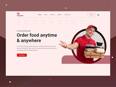 Food Delivery Landing Page burger app chef app delivery app eat eating food and drink food app food delivery application food delivery service food delivery website food design food order food ordering app foodie mobile app pizza recipe app restaurant app tracking app uiux