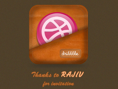 Dribbble First Shot Re app dribbble icon leather