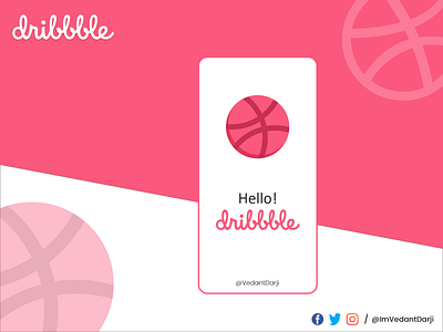 Hello Dribbble! adobe xd app branding debut design designer dribbble first desgin first post graphic design illustration ui vector