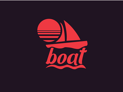boat retro logo boat brand retro logo