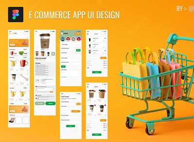 e-commerce app ui design app banner branding design e commerce illustration logo poster ui uiux ux