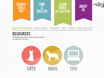 Shelter Pet Project Website ipad web web design