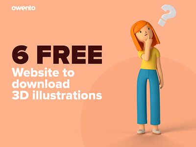6 FREE Website to download 3D Illustrations 💥