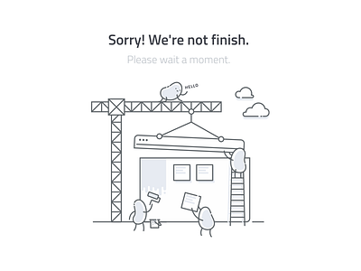 Sorry! We're not finish 404 error not found