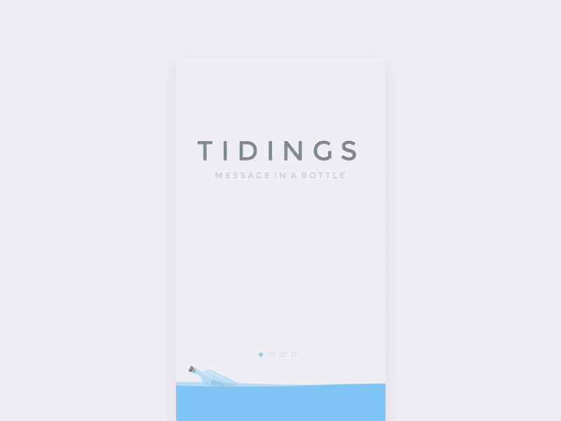 Tidings Launch Screen animation app bottle gif ios launch material message tidings