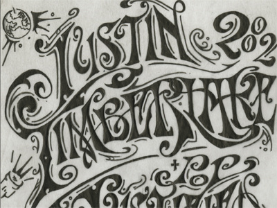 Timberlake hand drawn justin timberlake typography vintage