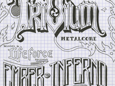 Trivium hand drawn trivium typography vintage