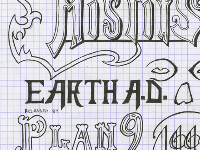 Misfits hand drawn typography vintage