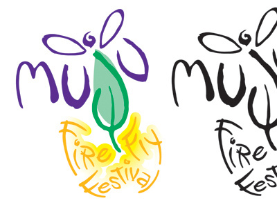 Muju festival fire fly logo muju typography