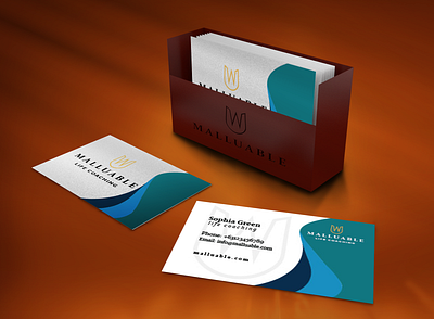 Malluable business Card branding creative design gradients graphic design illustration logo