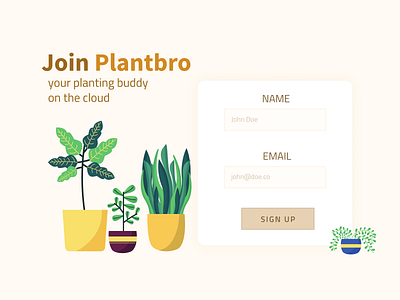 Plantbro - Sign up