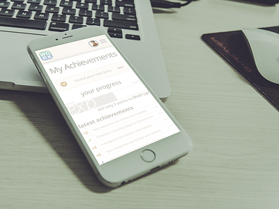 My Achievements page for huuk.me achievements design framer iphone mock mockup photoshop sketch ui ux